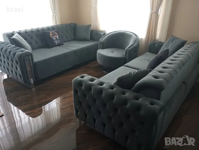 Продавам холна гарнитура- дивани нова луксозна , снимка 3 - Дивани и мека мебел - 50052494