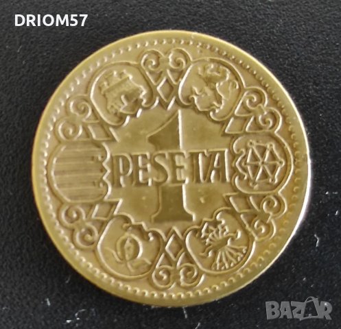 Монета Испания 1 песета, 1944