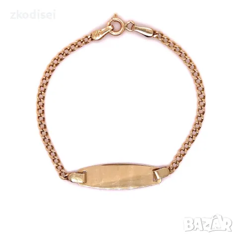 Златна детска гривна 1,24гр. 13,5см. 14кр. проба:585 модел:29513-6, снимка 1