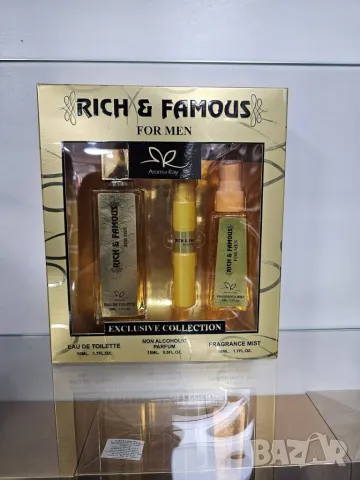 Подаръчен сет Rich & Famous For Men Exclusive Collection Eau De Toilette 50ml / В комплекта ще получ, снимка 2 - Мъжки парфюми - 48969795