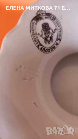 Над 100-годишна холандска порцеланова фруктиера във викториански стил, снимка 8 - Антикварни и старинни предмети - 52446259