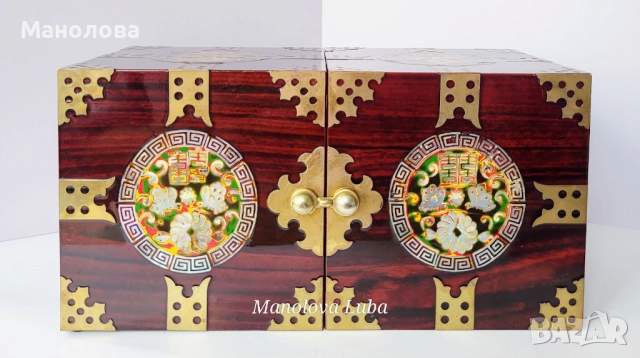 Две корейски кутии за бижута Najeonchilgi (나전칠기)., снимка 13 - Антикварни и старинни предмети - 51927955