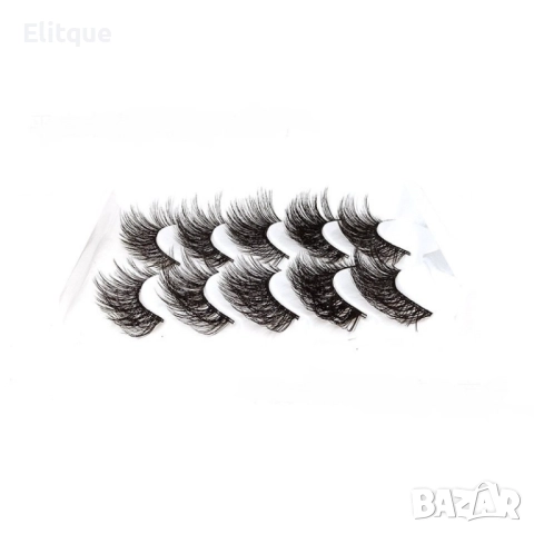 Комплект от 5 бр. различни видове изкуствени мигли ръчна изработка HZS350, снимка 4 - Други - 52830545