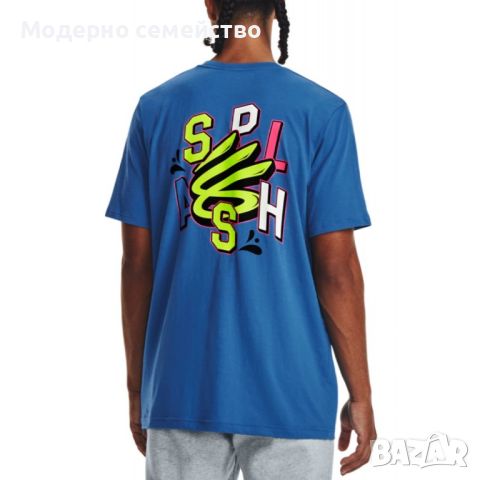 Мъжка тениска under armour curry splash party tee blue   l, снимка 1 - Тениски - 46666896