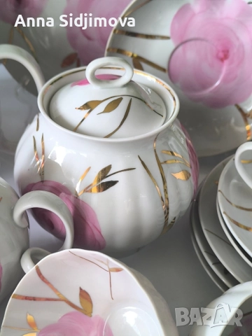 Руски порцелан сервиз за чай Дулево , снимка 9 - Сервизи - 52163595
