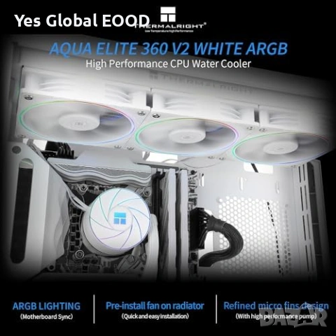Thermalright AQUA ELITE 360 White ARGB V2, снимка 2 - Други - 53511255
