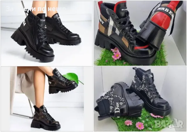 Дамски боти Dolce&Gabbana👢Louis Vuitton👢Burberry👢Christian Dior, снимка 1 - Дамски боти - 48288887