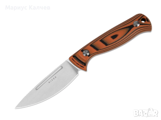 Нож Kizer Evenki 2 AEB-L G10 Фиксирано острие + кания кайдекс, снимка 4 - Ножове - 52990269