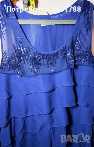 Изискана официална рокля в кралско синьо – Неразличима от нова!, снимка 5 - Рокли - 53729892