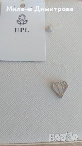 Сребърна висулка диамант, снимка 4 - Колиета, медальони, синджири - 45125390