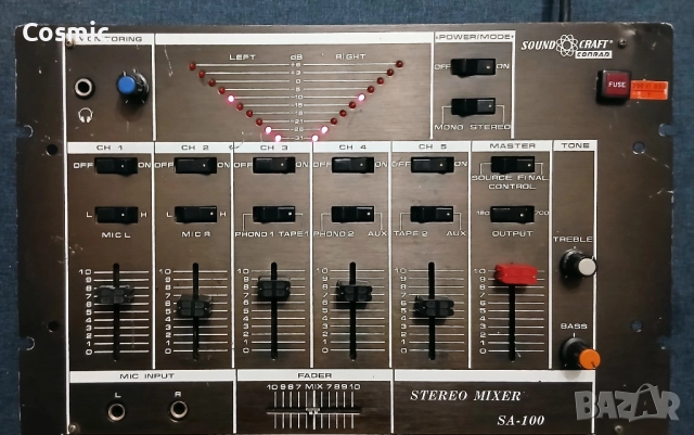Стерео Миксер/Пулт, снимка 2 - Ресийвъри, усилватели, смесителни пултове - 52787421