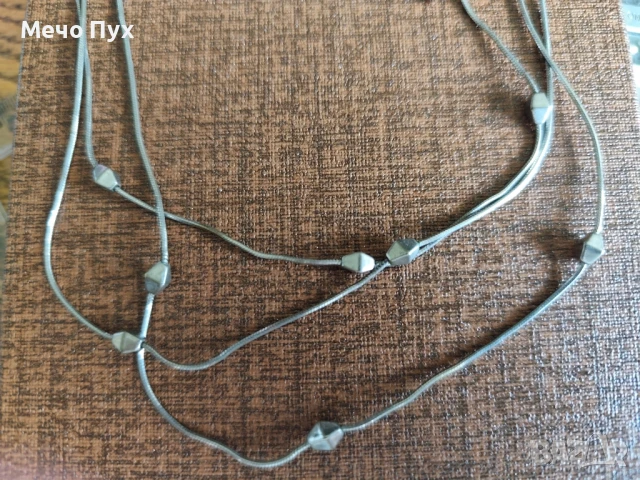 Сребърно колие (401), снимка 3 - Колиета, медальони, синджири - 50698161