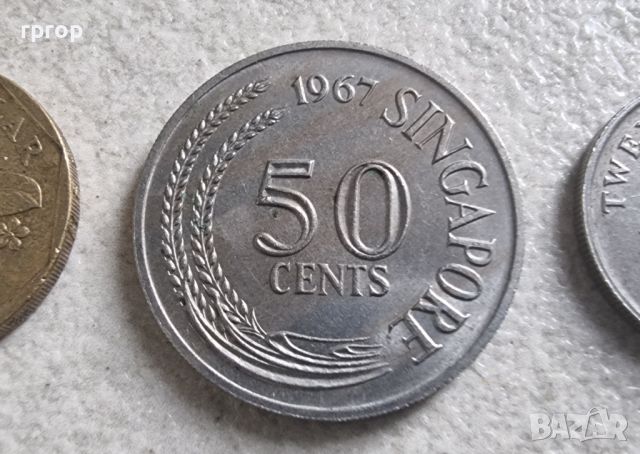 Монети. Сингапур. 5,  10 , 20, 50 цента и 1 долар. 5 бройки., снимка 3 - Нумизматика и бонистика - 46269472