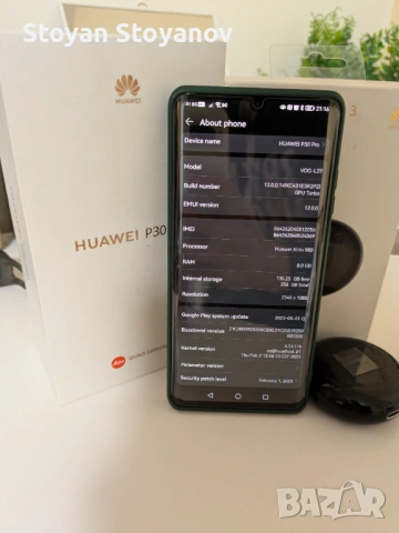 Huawei P30 Pro 8GB RAM / 256 ROM + Huawei Freebuds 3, снимка 10 - Huawei - 54084015