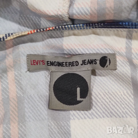 Levi’s Engineered Jeans ветровка с качулка каре – размер L, снимка 6 - Якета - 53683914
