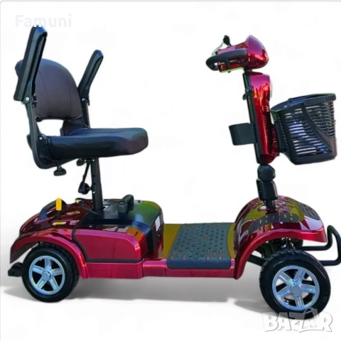 Инвалидна Електрческа Четириколка 350W ЧЕРВЕНА, снимка 2 - Мотоциклети и мототехника - 54144876