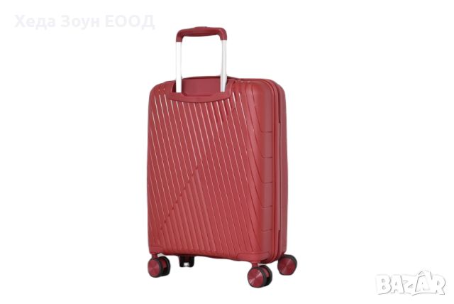 Куфар за ръчен багаж 55 х 37 х 20см от Полипропилен с четири двойни колелца, снимка 3 - Куфари - 45876580