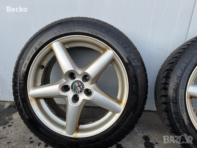 Лети джанти 17 5х110, Алфа Ромео 159, зимни гуми 225/50/17, снимка 2 - Гуми и джанти - 52806911