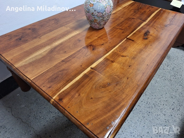 Маса за всекидневна орех и ковано желязо , снимка 9 - Маси - 53696231