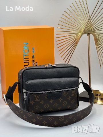 Мъжка чанта кафява звезда цип Louis Vuitton реплика, снимка 1 - Чанти - 45535169