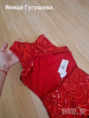 Дамска червена рокля, снимка 2 - Рокли - 45277110