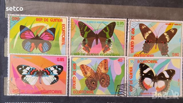Екваториална Гвинея Фауна Пеперуди 1976 г., снимка 1 - Филателия - 46270756