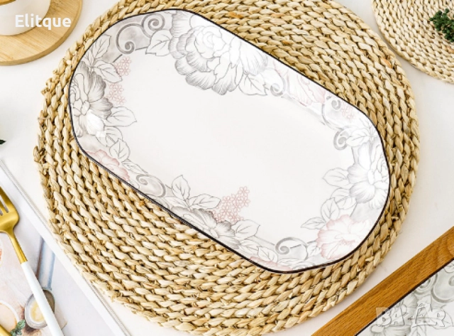 Овална керамична чиния 12,5"