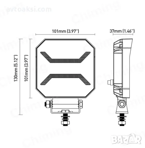 Халоген Диоден 10диода 30W + Габарит-0996, снимка 3 - Аксесоари и консумативи - 47423136