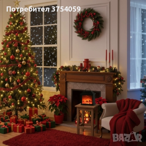 Декоративен LED фенер - камина, снимка 2 - Декорация за дома - 52250602