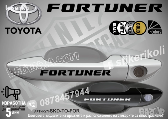 Toyota Fortuner стикери дръжки SKD-TO-FOR