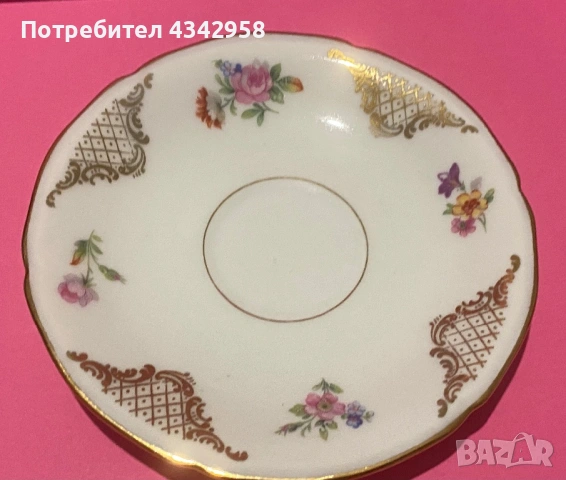 MKS. Bavaria.(1950-1960 г.)  Порцеланов сет за кафе., снимка 3 - Антикварни и старинни предмети - 53627058