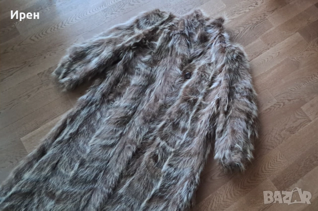 Ново дълго палто от енот, снимка 2 - Палта, манта - 54168281