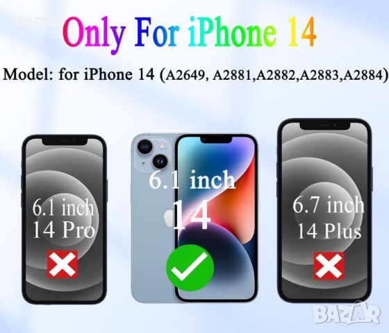 JQYDZH за iPhone 14, LCD 6,1“ HD дисплей,A2882 A2649 A2881 A2884 A2883, снимка 2 - Резервни части за телефони - 46748354