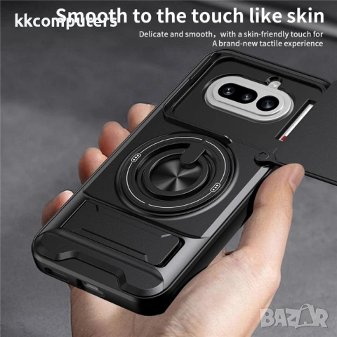 Магнитен Калъф за Nothing Phone (4a) с Пръстен и Капаче за Камера - PC+TPU, 360° стойка, 5 цвята, снимка 10 - Калъфи, кейсове - 54087390