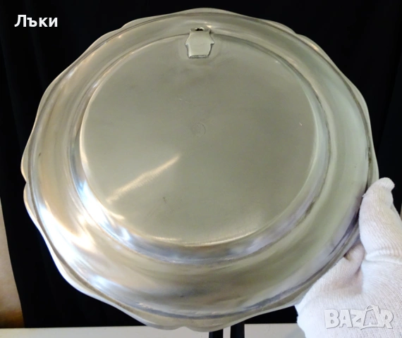 Калаена чиния за стена,гравиране,снимка,650 гр. , снимка 3 - Антикварни и старинни предмети - 54168341