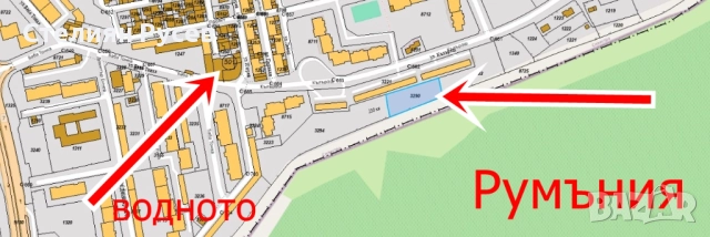 СИЛИСТРА над водното до границата  1215кв парцел / ГРАДИНА / терен / за строеж до 10 метра собствени