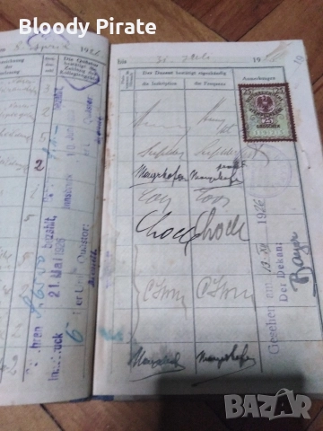 австрийска студентска книжка на български студент 1926г, снимка 3 - Антикварни и старинни предмети - 52919434
