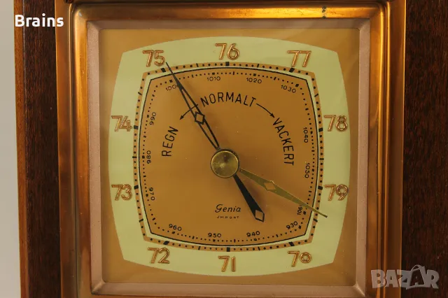 Стар Немски Барометър Термометър LUFFT GENIA 1960's, снимка 3 - Антикварни и старинни предмети - 49815173