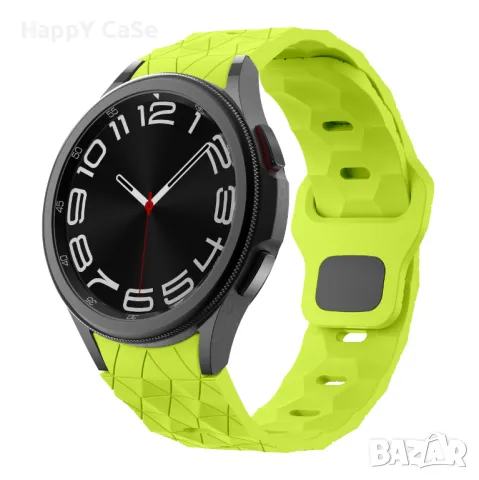 FOOTBALL NO GAP Силиконова каишка за Samsung Galaxy Watch 7 6 5 4 3 / Pro / Classic, снимка 8 - Каишки за часовници - 50060411