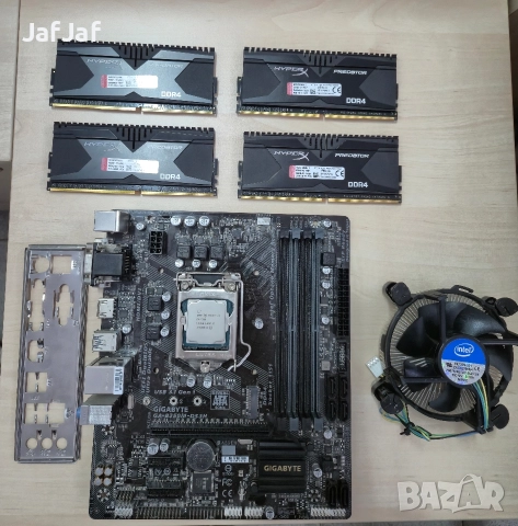 Дъно Gygabyte B250M-DS3H, процесор i3 7300, 4x4GB рам, снимка 2 - Процесори - 52790349