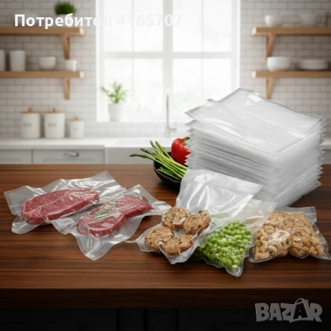 Вакуумни пликове за запечатване на храни – комплект 30 броя в 3 размера, снимка 4 - Други стоки за дома - 53046548