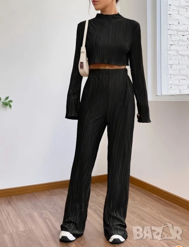 Дамски плисиран комплект от две части, снимка 3 - Комплекти - 52499295