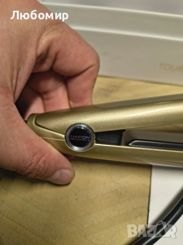 Преса за коса HAIRON Euphoria Gold с турмалиново покритие 230 градуса йонизираща функция, снимка 5 - Преси за коса - 53778588