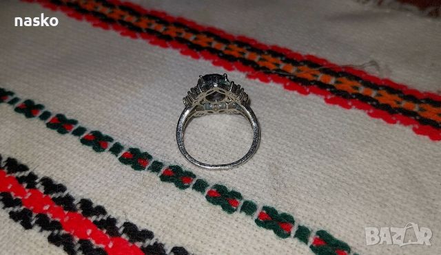 Дамски пръстен с циркони, снимка 7 - Антикварни и старинни предмети - 46445727