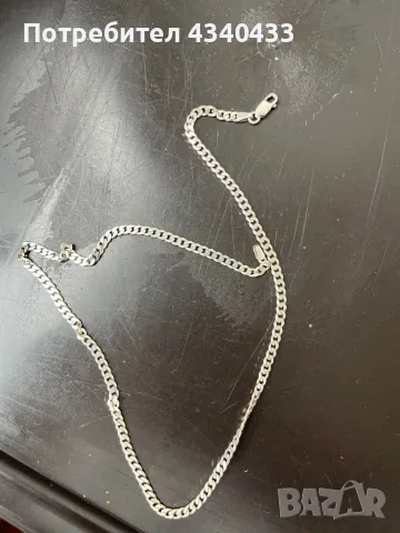 Сребърен ланец мъжки, снимка 1