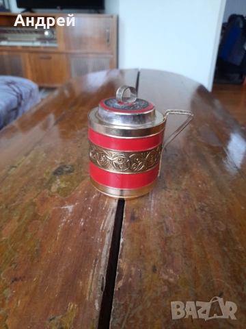 Стара Руска Сувенирна метална чаша, снимка 2 - Други ценни предмети - 51634689