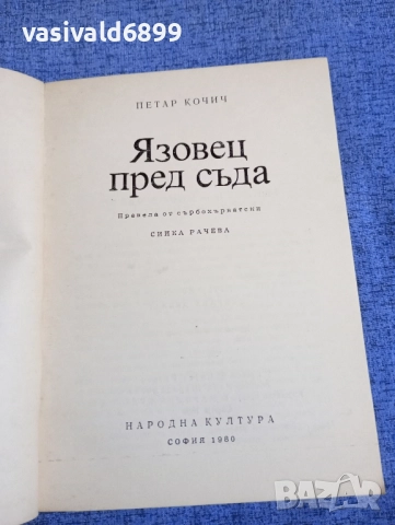Петар Кочич - Язовец пред съда , снимка 4 - Художествена литература - 52515551