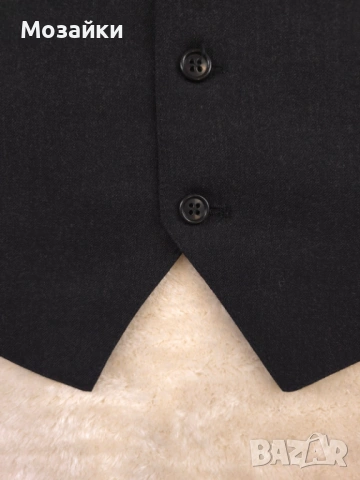 Мъжки елек от Virgin Wool – Класически Tailored стил – EU 46 / S–M (MSRP €150), снимка 3 - Сака - 53596447