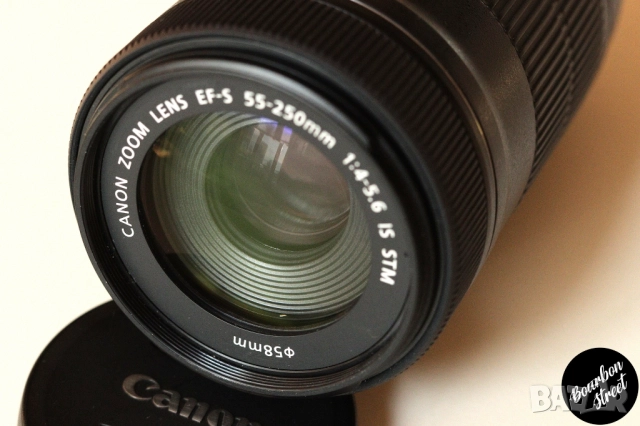 🔥Canon EF-S 55-250mm f/4-5.6 IS STM, снимка 5 - Обективи и филтри - 52841363