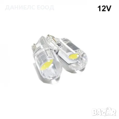 Комплект LED Диодни Габаритни Крушки W5W (T10) - Бели 6000К, 12V, снимка 5 - Аксесоари и консумативи - 47197439